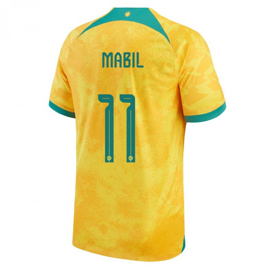 Criança Camisola Australiana Awer Mabil #11 Dourado Principal 22-24 Camisa