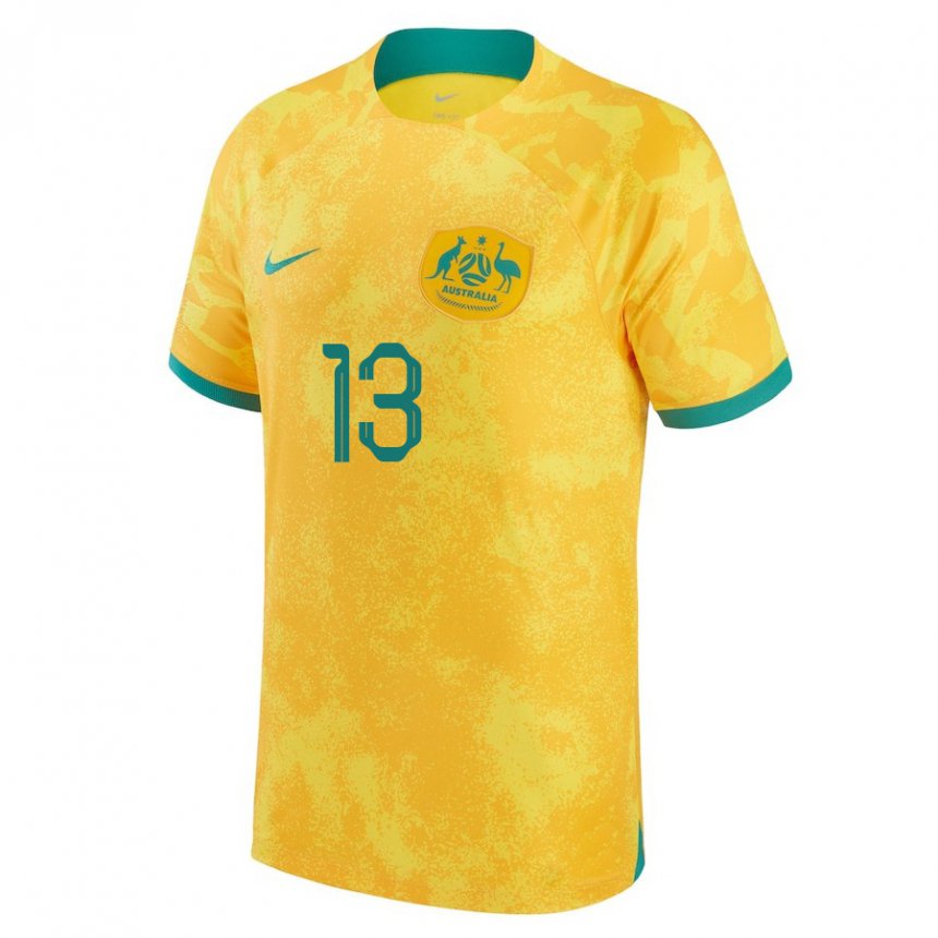 Criança Camisola Australiana Aaron Mooy #13 Dourado Principal 22-24 Camisa