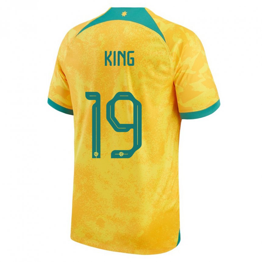 Criança Camisola Australiana Joel King #19 Dourado Principal 22-24 Camisa