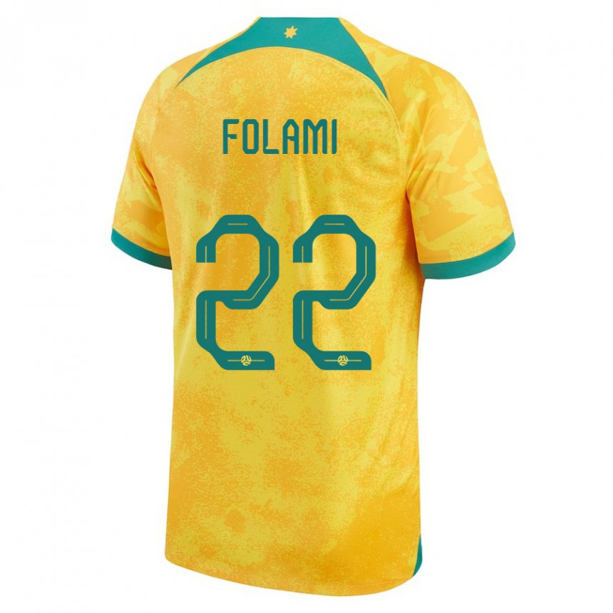 Criança Camisola Australiana Ben Folami #22 Dourado Principal 22-24 Camisa