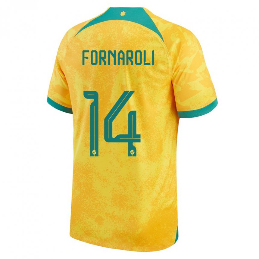 Criança Camisola Australiana Bruno Fornaroli #14 Dourado Principal 22-24 Camisa