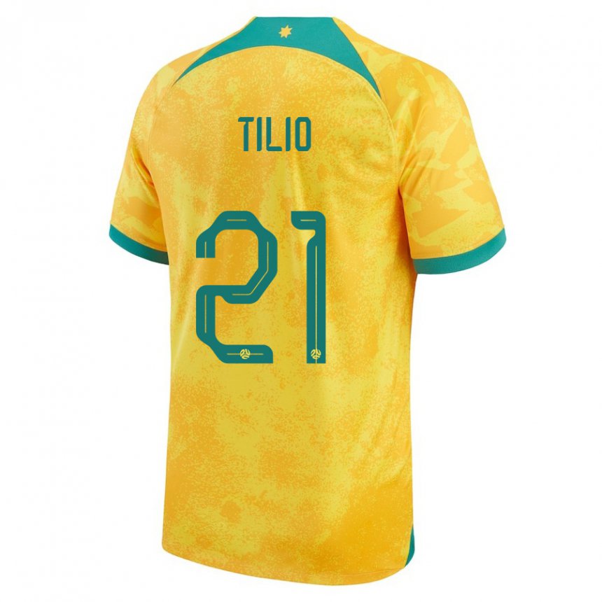 Criança Camisola Australiana Marco Tilio #21 Dourado Principal 22-24 Camisa