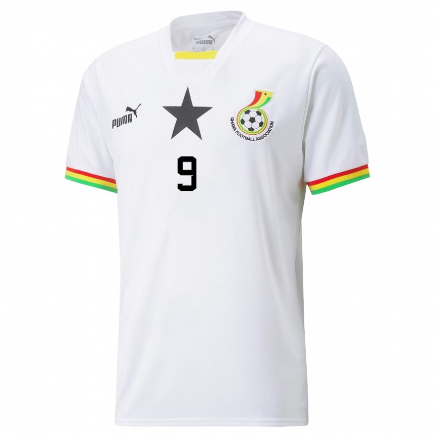 Criança Camisola Ganesa Jordan Ayew #9 Branco Principal 22-24 Camisa