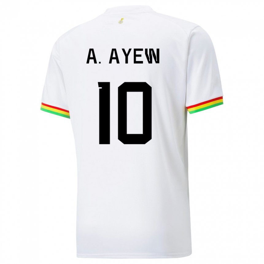 Criança Camisola Ganesa Andre Ayew #10 Branco Principal 22-24 Camisa