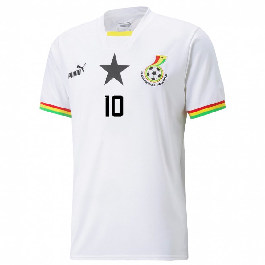 Criança Camisola Ganesa Andre Ayew #10 Branco Principal 22-24 Camisa