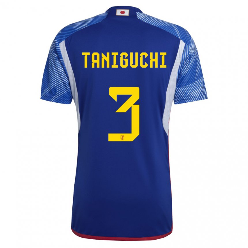 Criança Camisola Japonesa Shogo Taniguchi #3 Azul Real Principal 22-24 Camisa