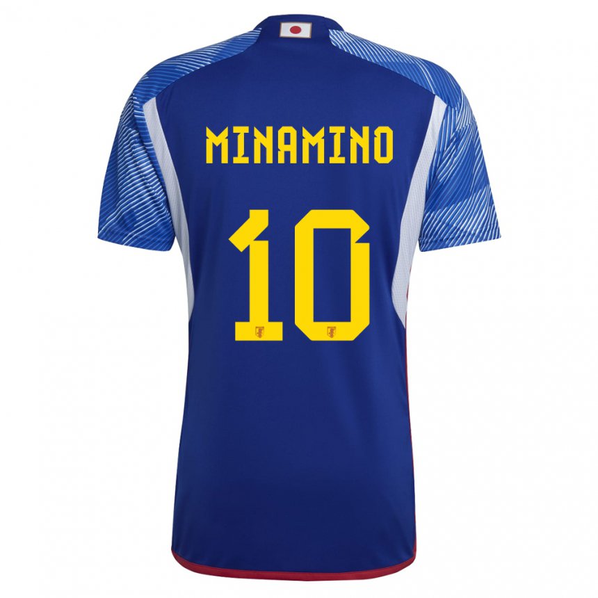 Criança Camisola Japonesa Takumi Minamino #10 Azul Real Principal 22-24 Camisa