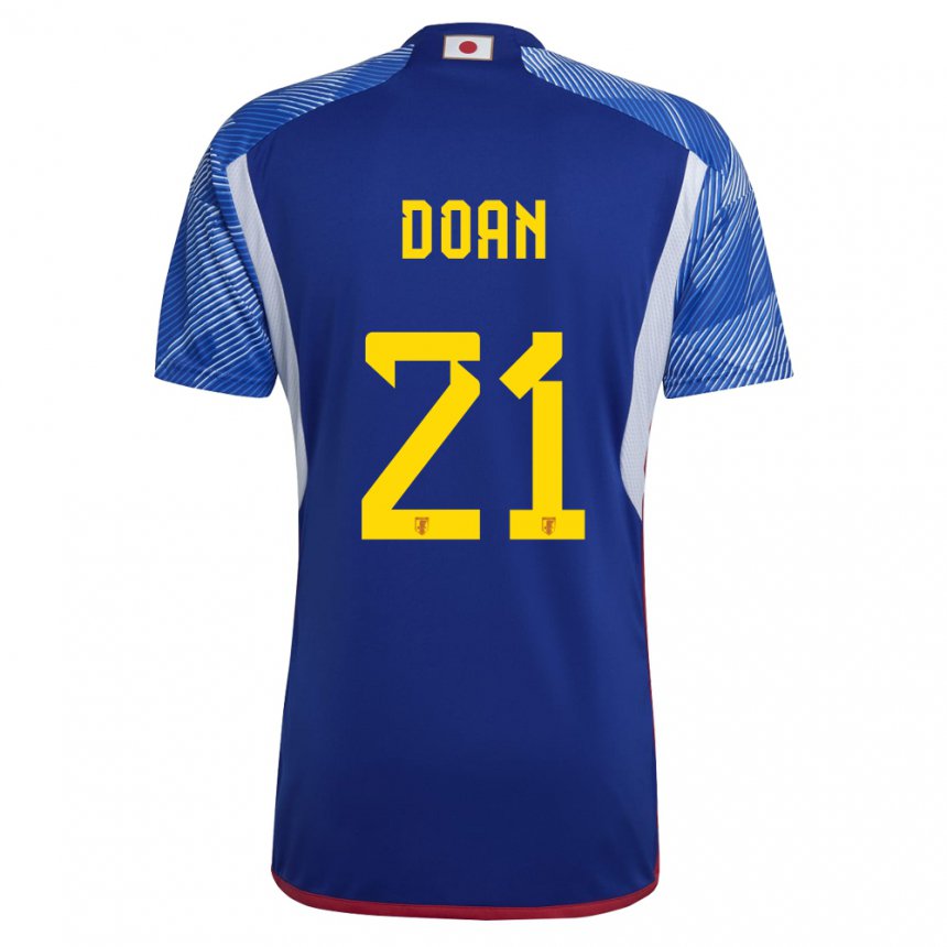 Criança Camisola Japonesa Ritsu Doan #21 Azul Real Principal 22-24 Camisa