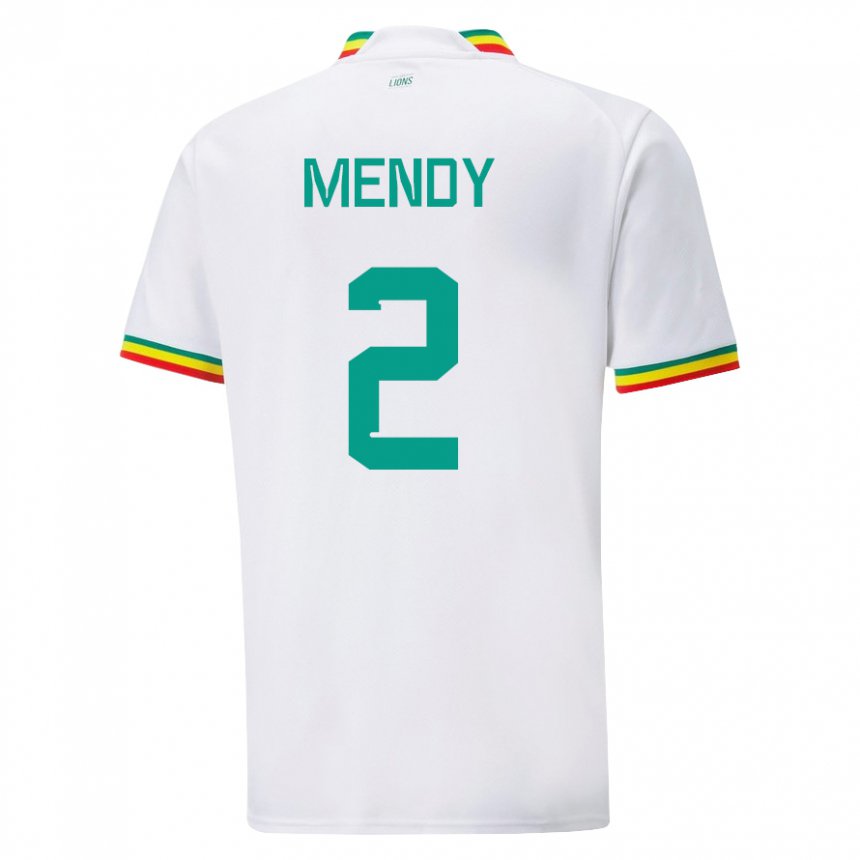 Criança Camisola Senegalesa Formose Mendy #2 Branco Principal 22-24 Camisa