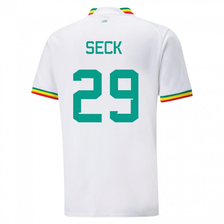 Criança Camisola Senegalesa Demba Seck #29 Branco Principal 22-24 Camisa