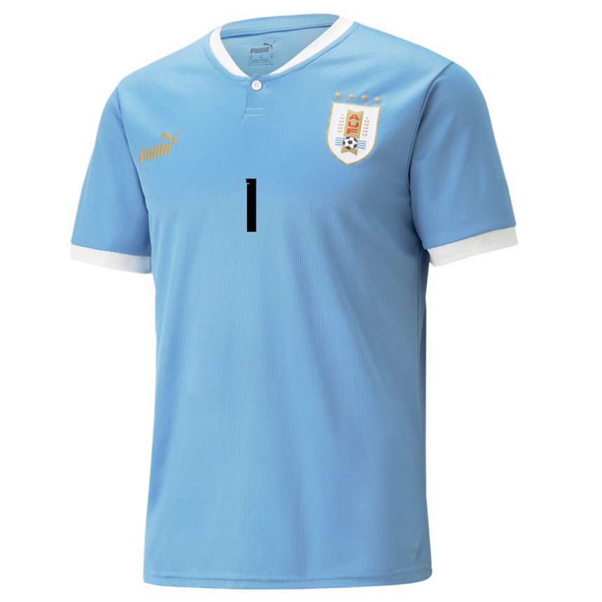 Criança Camisola Uruguaia Fernando Muslera #1 Azul Principal 22-24 Camisa