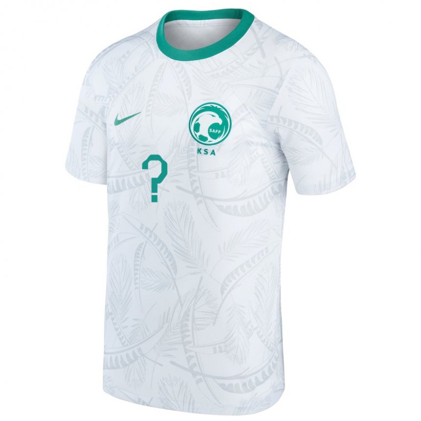 Criança Camisola Saudita Seu Nome #0 Branco Principal 22-24 Camisa