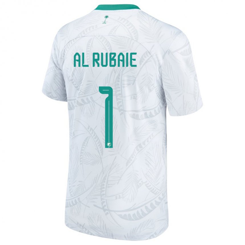 Criança Camisola Saudita Mohammed Al Rubaie #1 Branco Principal 22-24 Camisa