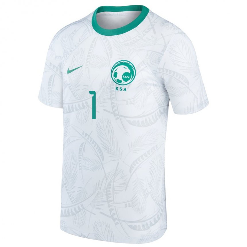 Criança Camisola Saudita Mohammed Al Rubaie #1 Branco Principal 22-24 Camisa