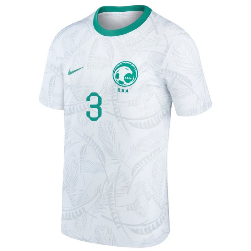 Criança Camisola Saudita Abdullah Madu #3 Branco Principal 22-24 Camisa