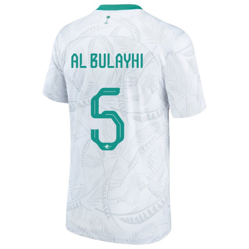 Criança Camisola Saudita Ali Al Bulayhi #5 Branco Principal 22-24 Camisa