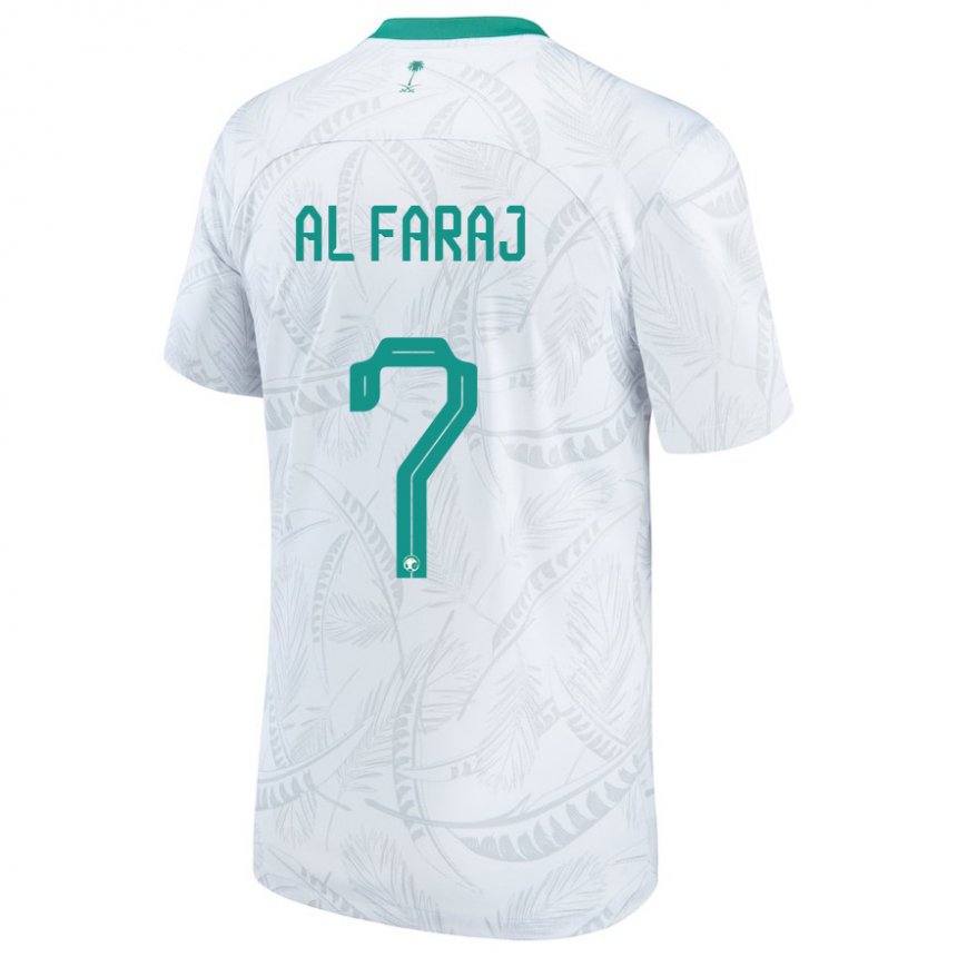 Criança Camisola Saudita Salman Al Faraj #7 Branco Principal 22-24 Camisa