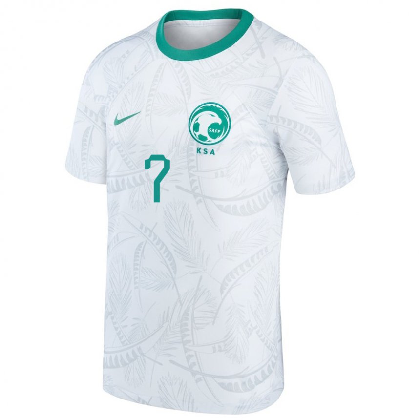 Criança Camisola Saudita Salman Al Faraj #7 Branco Principal 22-24 Camisa