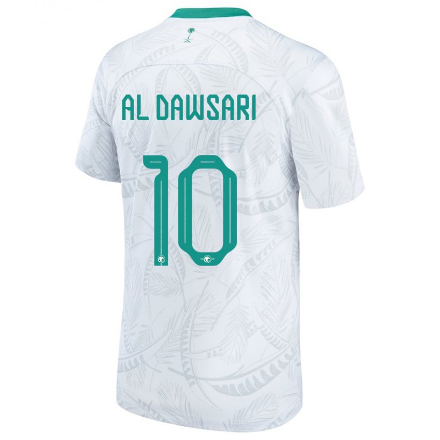 Criança Camisola Saudita Salem Al Dawsari #10 Branco Principal 22-24 Camisa