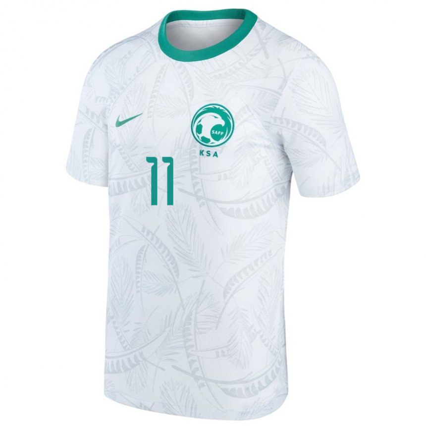 Criança Camisola Saudita Haitham Asiri #11 Branco Principal 22-24 Camisa