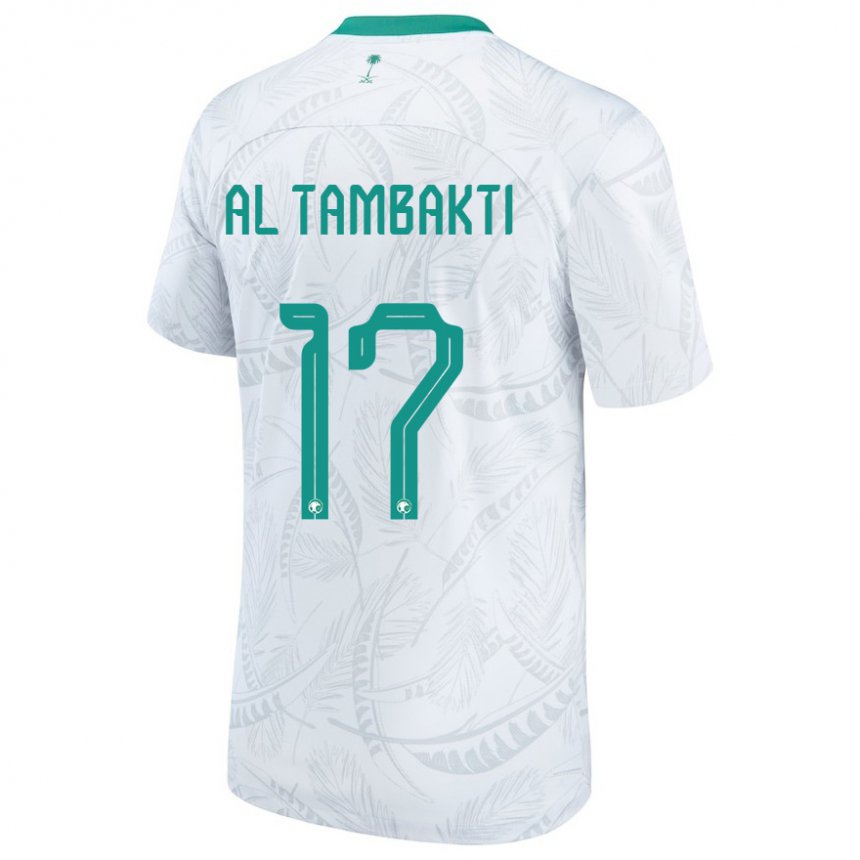 Criança Camisola Saudita Hassan Al Tambakti #17 Branco Principal 22-24 Camisa