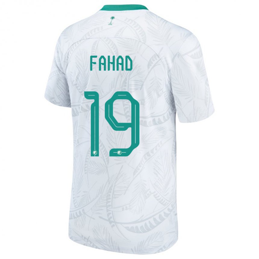 Criança Camisola Saudita Fahad Al Muwallad #19 Branco Principal 22-24 Camisa