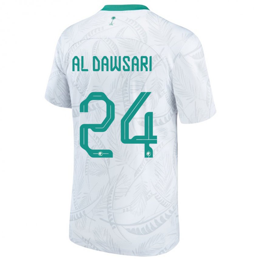 Criança Camisola Saudita Nasser Al Dawsari #24 Branco Principal 22-24 Camisa