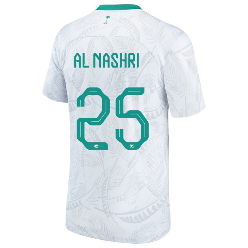 Criança Camisola Saudita Awad Al Nashri #25 Branco Principal 22-24 Camisa