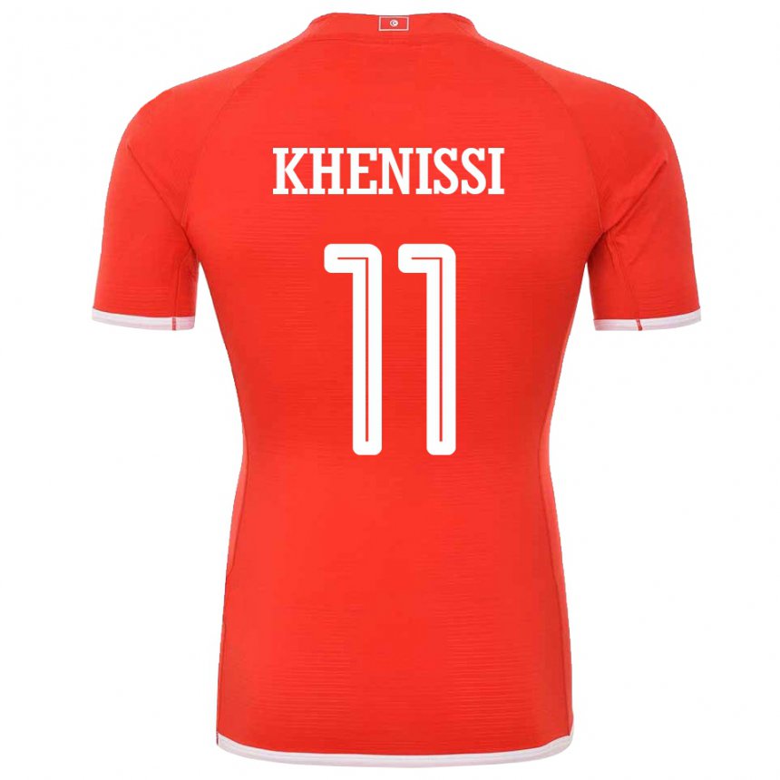 Criança Camisola Tunisiana Taha Yassine Khenissi #11 Vermelho Principal 22-24 Camisa