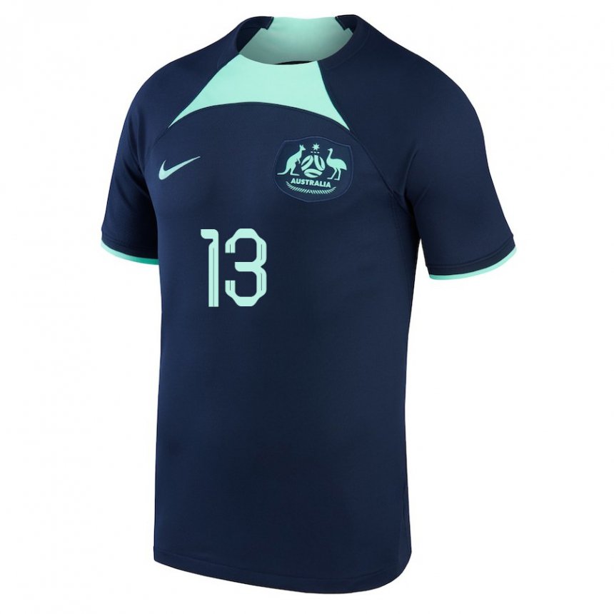 Criança Camisola Australiana Aaron Mooy #13 Azul Escuro Alternativa 22-24 Camisa