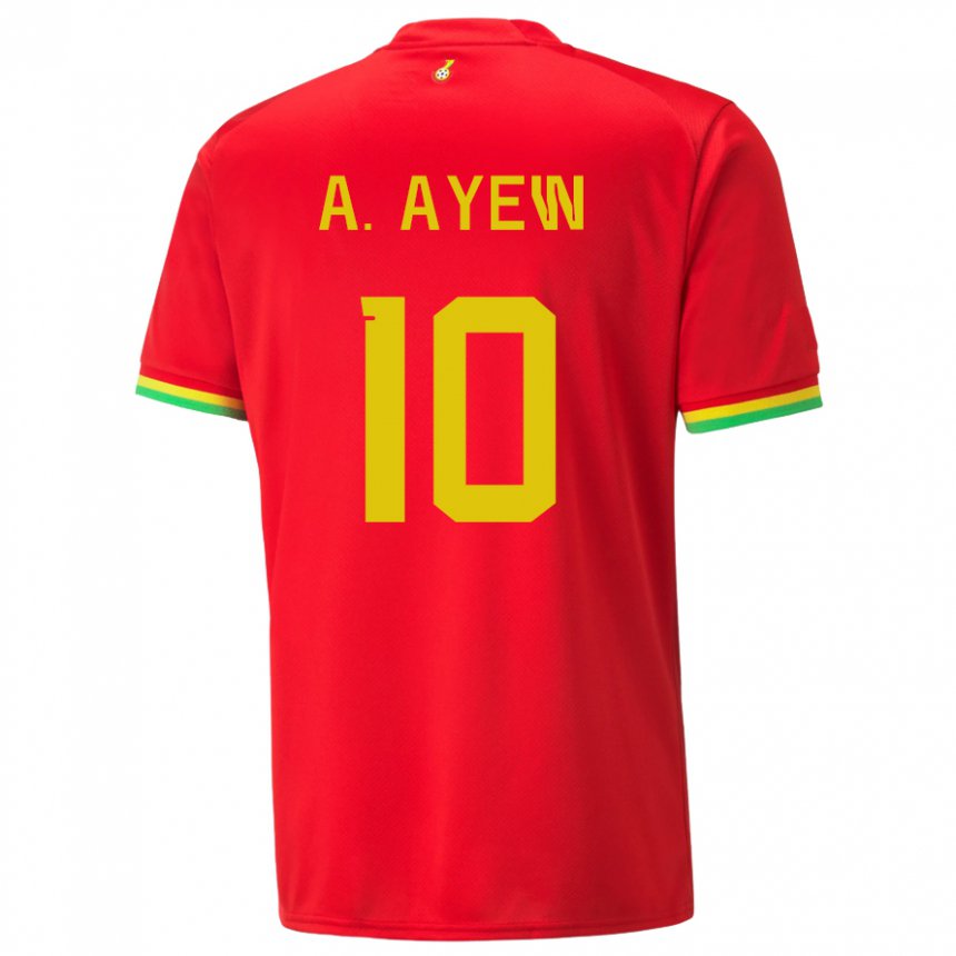 Criança Camisola Ganesa Andre Ayew #10 Vermelho Alternativa 22-24 Camisa