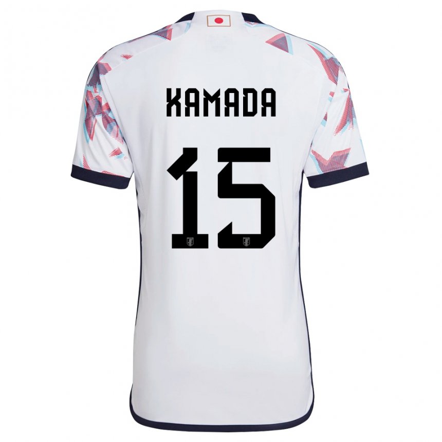 Criança Camisola Japonesa Daichi Kamada #15 Branco Alternativa 22-24 Camisa