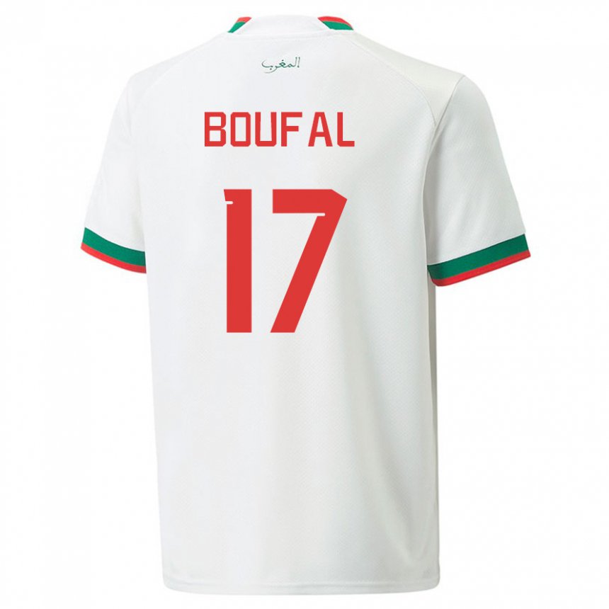 Criança Camisola Marroquina Sofiane Boufal #17 Branco Alternativa 22-24 Camisa