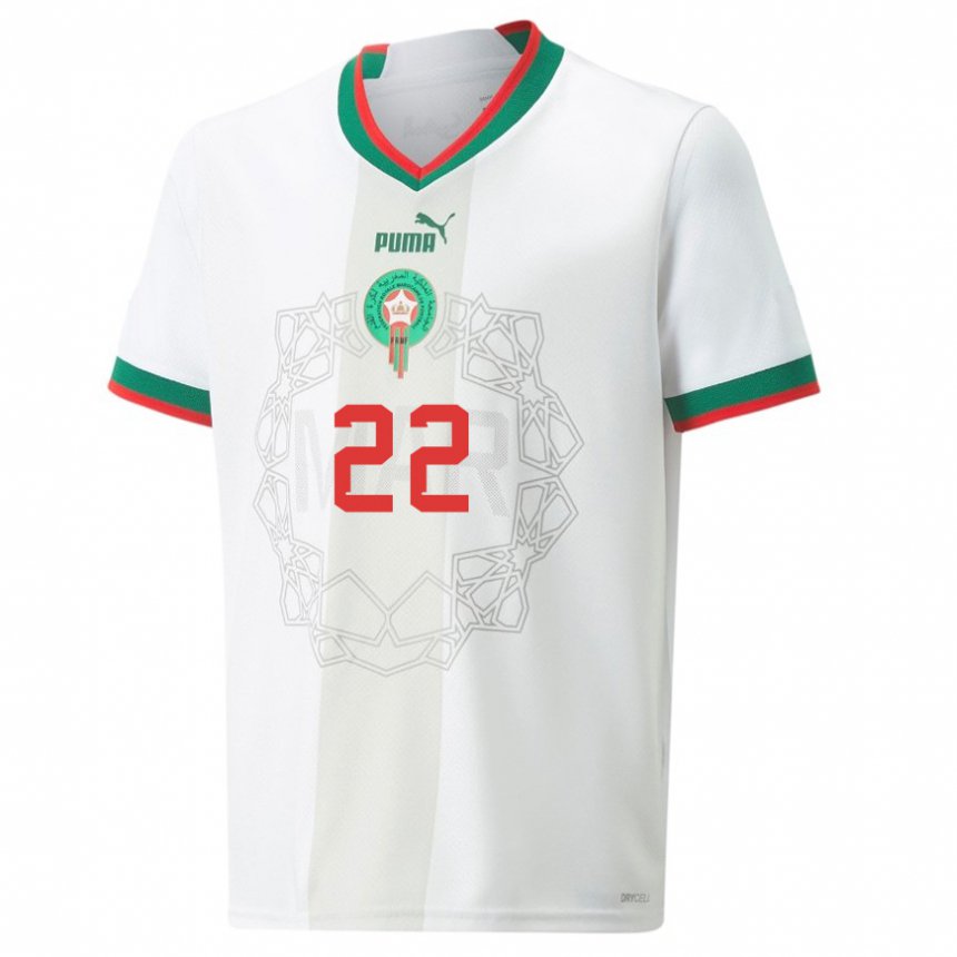 Criança Camisola Marroquina Ahmed Reda Tagnaouti #22 Branco Alternativa 22-24 Camisa