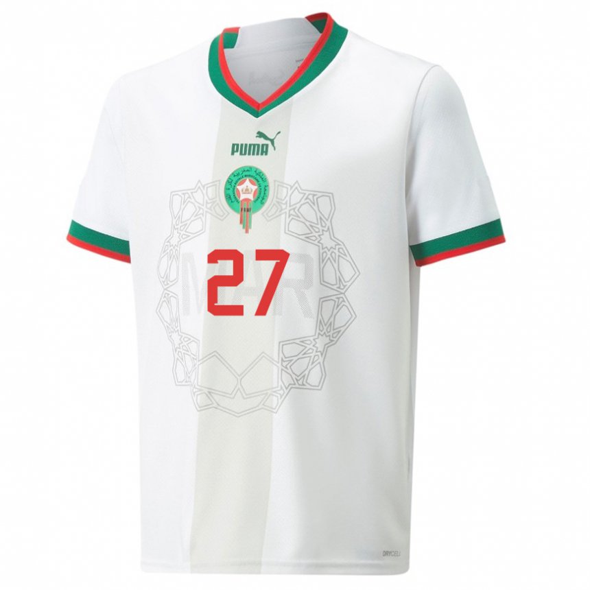 Criança Camisola Marroquina Soufiane Rahimi #27 Branco Alternativa 22-24 Camisa