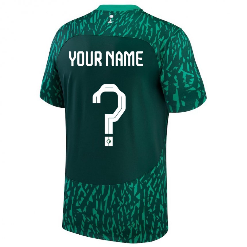 Criança Camisola Saudita Seu Nome #0 Verde Escuro Alternativa 22-24 Camisa