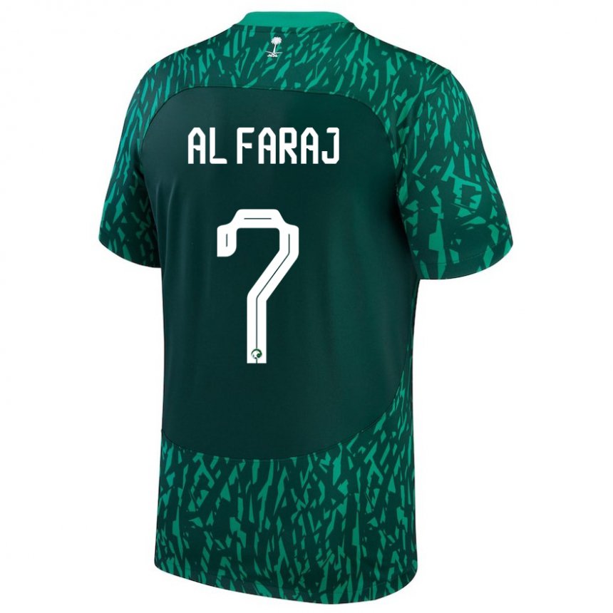 Criança Camisola Saudita Salman Al Faraj #7 Verde Escuro Alternativa 22-24 Camisa