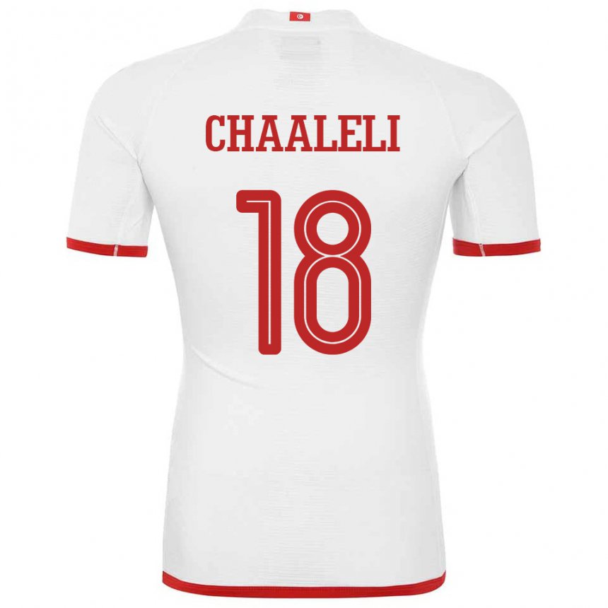 Criança Camisola Tunisiana Ghaliene Chaaleli #18 Branco Alternativa 22-24 Camisa