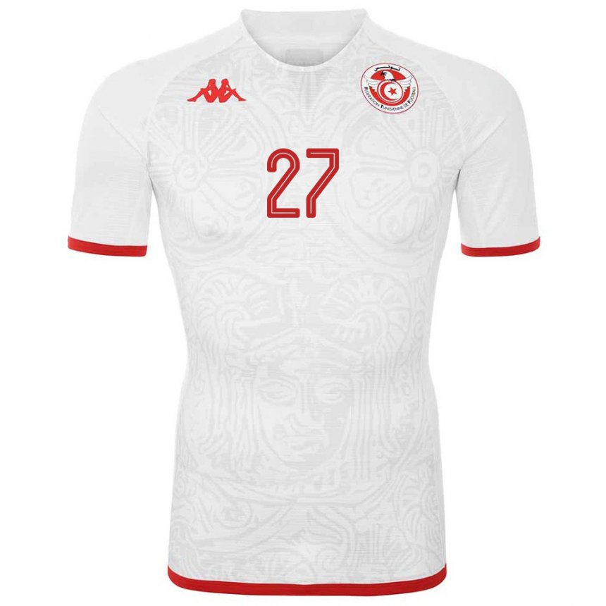 Criança Camisola Tunisiana Issam Jebali #27 Branco Alternativa 22-24 Camisa