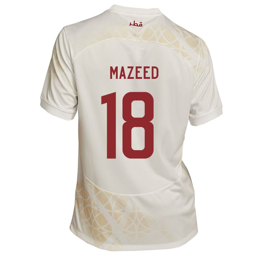 Criança Camisola Catari Khalid Muneer Ali #18 Bege Dourado Alternativa 22-24 Camisa