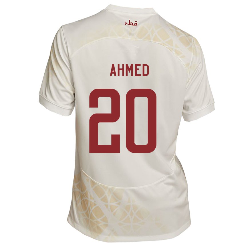 Criança Camisola Catari Ahmed Fadel Hasaba #20 Bege Dourado Alternativa 22-24 Camisa