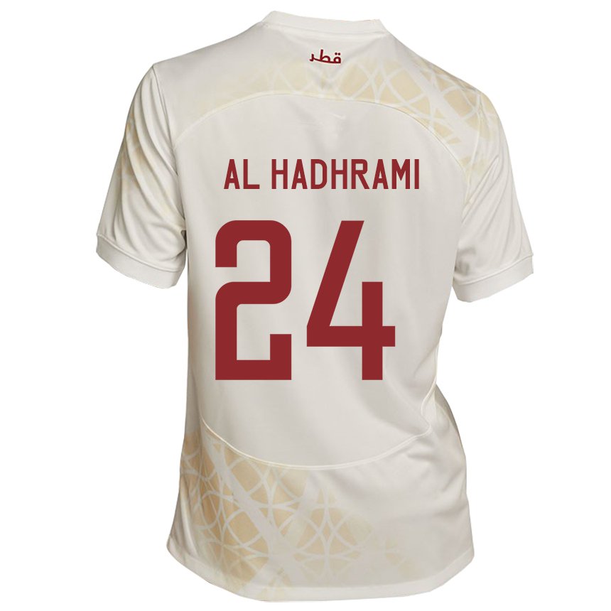 Criança Camisola Catari Naif Abdulraheem Al Hadhrami #24 Bege Dourado Alternativa 22-24 Camisa