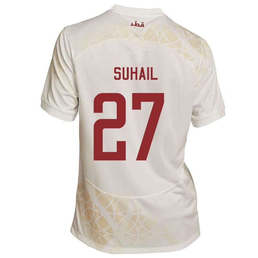 Criança Camisola Catari Ahmed Suhail #27 Bege Dourado Alternativa 22-24 Camisa