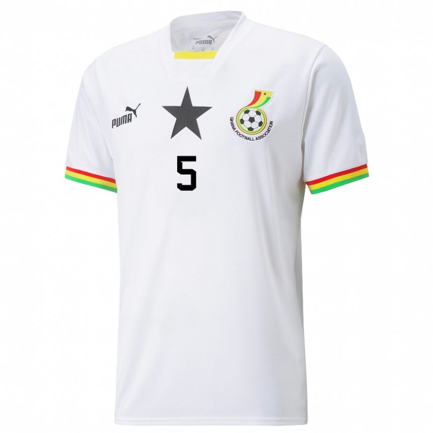 Homem Camisola Ganesa Thomas Partey #5 Branco Principal 22-24 Camisa