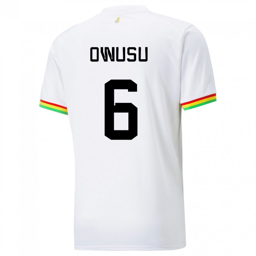 Homem Camisola Ganesa Elisha Owusu #6 Branco Principal 22-24 Camisa