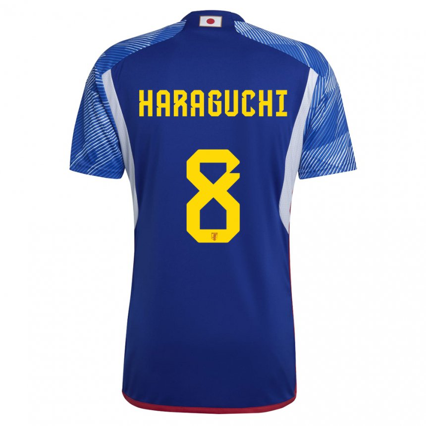 Homem Camisola Japonesa Genki Haraguchi #8 Azul Real Principal 22-24 Camisa