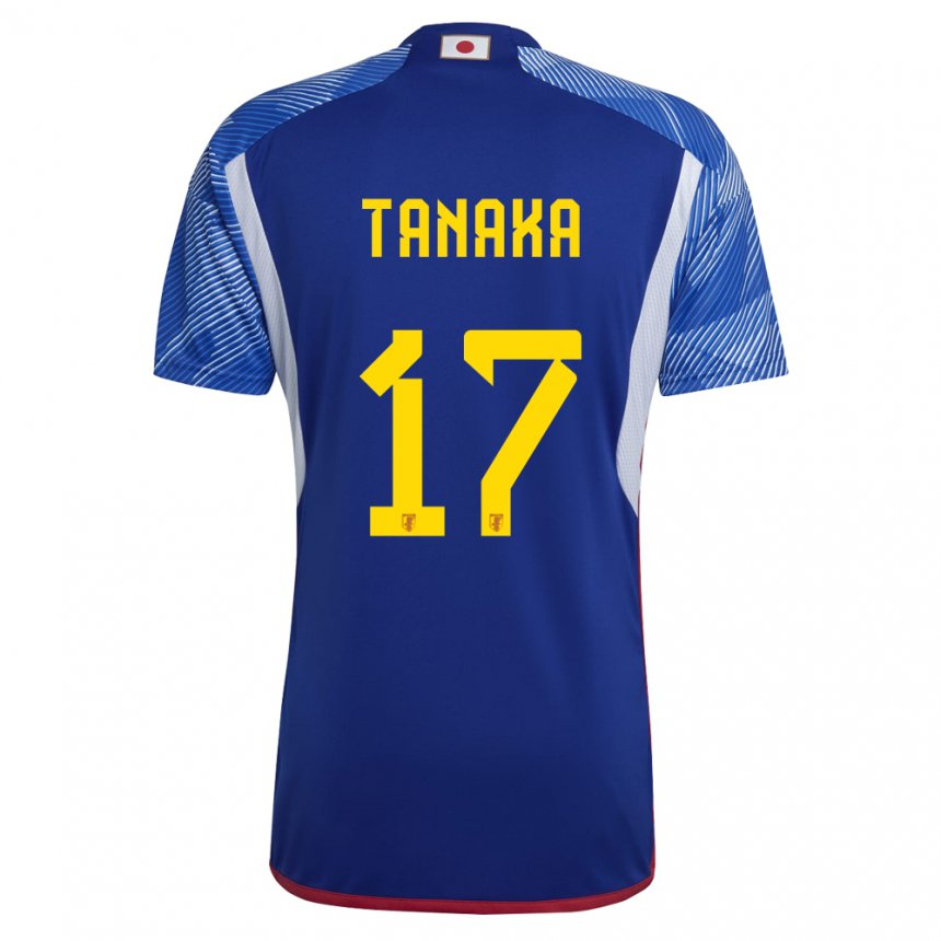 Homem Camisola Japonesa Ao Tanaka #17 Azul Real Principal 22-24 Camisa