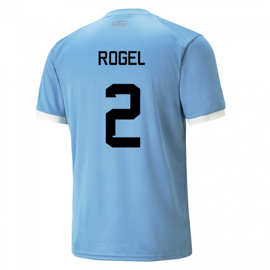 Homem Camisola Uruguaia Agustin Rogel #2 Azul Principal 22-24 Camisa