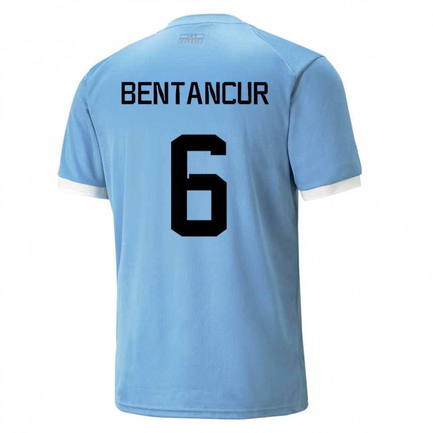 Homem Camisola Uruguaia Rodrigo Bentancur #6 Azul Principal 22-24 Camisa