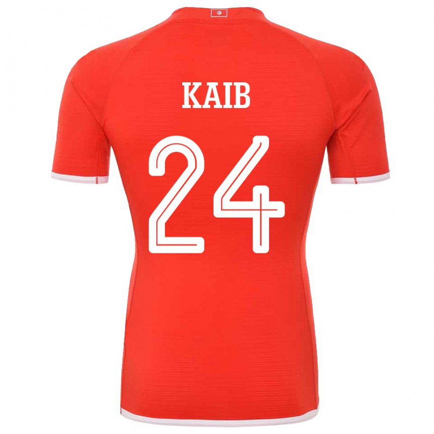 Homem Camisola Tunisiana Rami Kaib #24 Vermelho Principal 22-24 Camisa